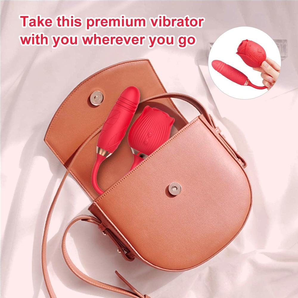 Nipple Clit Sucker Rose Sucking Vibrator Sex Toy for Women Vagina Stimulator Female Thrusting Love Vibrating Egg Toys for Adults