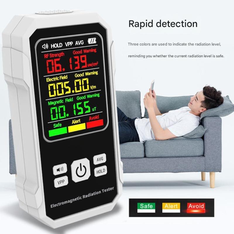 Lightweight Electromagnetic Radiation Analyzers with Multiple Unit Display Electromagnetic Meter for Health Awake Users