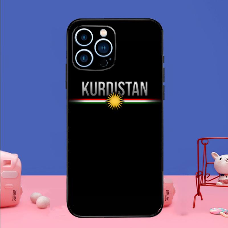 Custodia per Telefono con Bandiera del Kurdistan per iPhone 16 15 14 13 12 11 17 Pro Max Plus 12 13 mini 16e 17 Air Bumper Cover