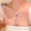 Dame Halskjede Kobber Sommerfugl Anheng Dusk Cubic Zirconia Elektrobelagt Justerbar Lengde Ball Party Halskjede Hals Smykker