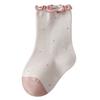Lawadka Children's Girls Socks Cotton Dot Solid Kids Girl Sock Fashion Princess Baby Socks For Girls Autumn Winter 0-12Years