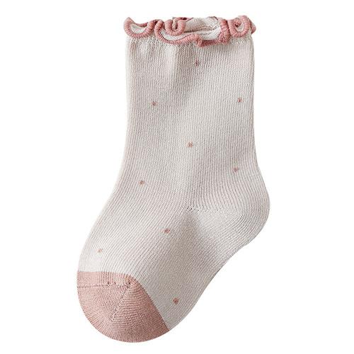 Lawadka Children's Girls Socks Cotton Dot Solid Kids Girl Sock Fashion Princess Baby Socks For Girls Autumn Winter 0-12Years