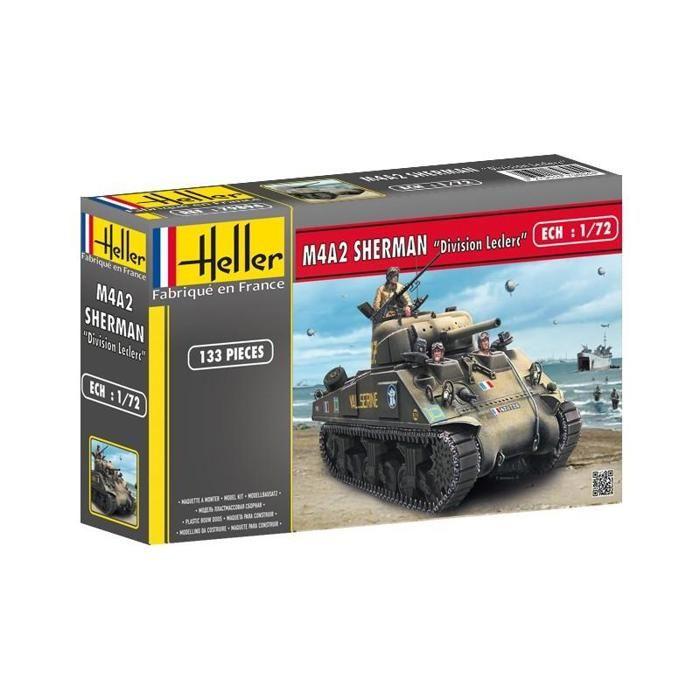 Maquette - HELLER - CHAR D'ASSAUT - M4A2 SHERMAN - ECHELLE 1/72 - CLASSIQUE