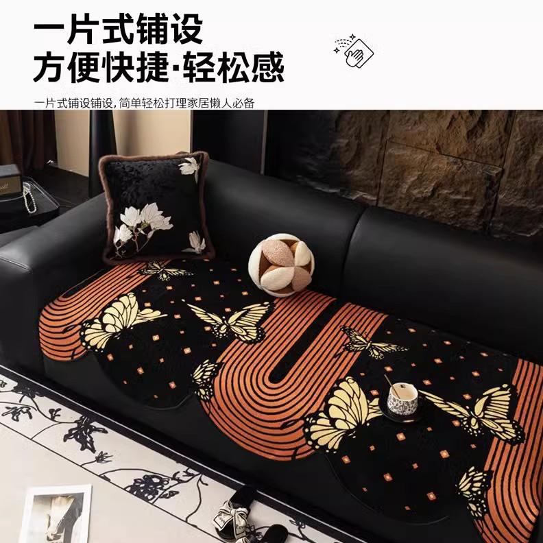 French Horse Brown High-End Pillow Cover Living Room Sofa Light Luxury Light Luxury Sofa Cover Sofa Towel Sofa Cushion