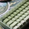 Gradient Green Keycaps Matcha Green Side Engraved Translucent Oem Pbt Keycaps 134Keys Chinese Charm Oriental Tea Diy Keycaps
