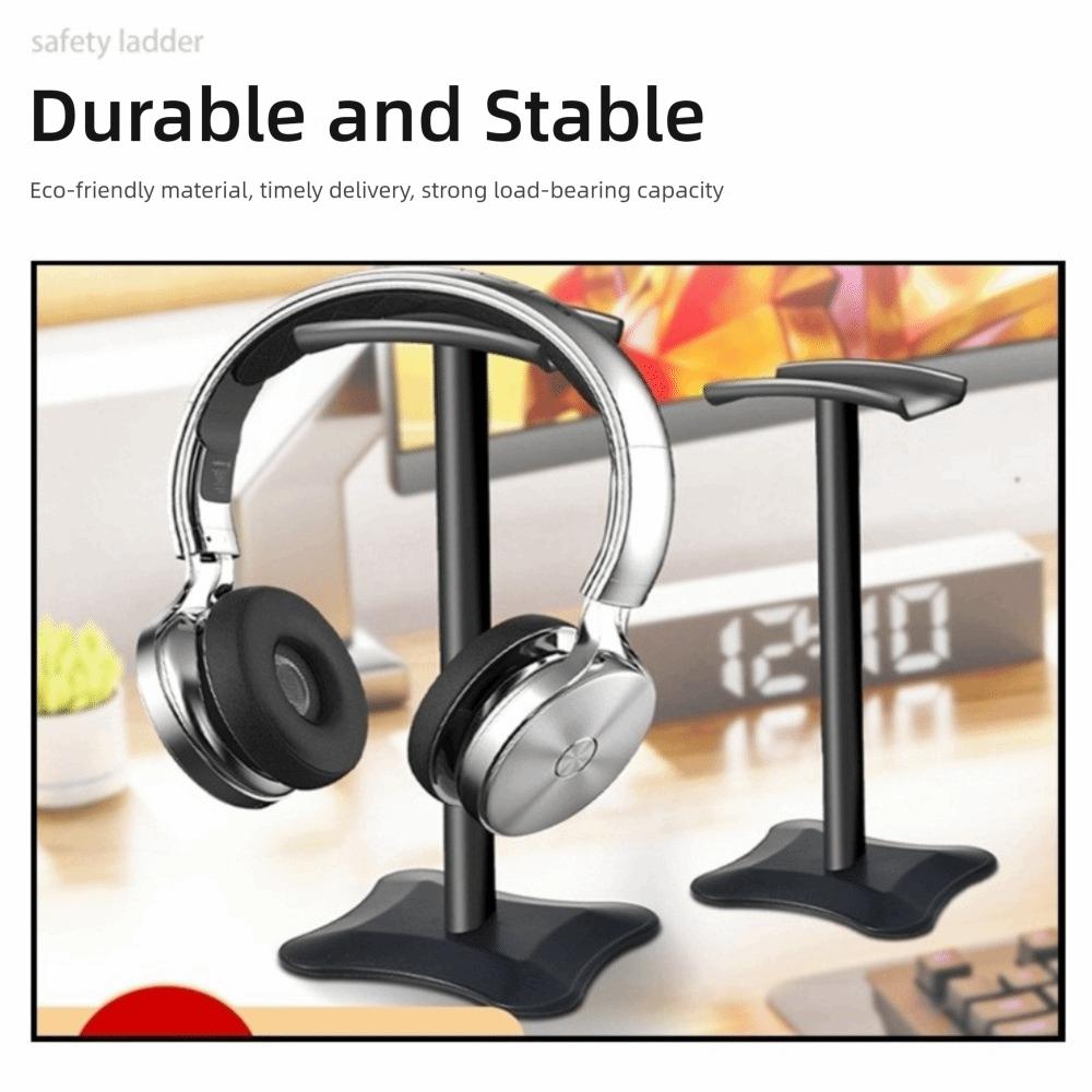 with Anti-Slip Base Headset Holder ABS & Aluminum Alloy Over-Ear Headset Holder  Desktop Use