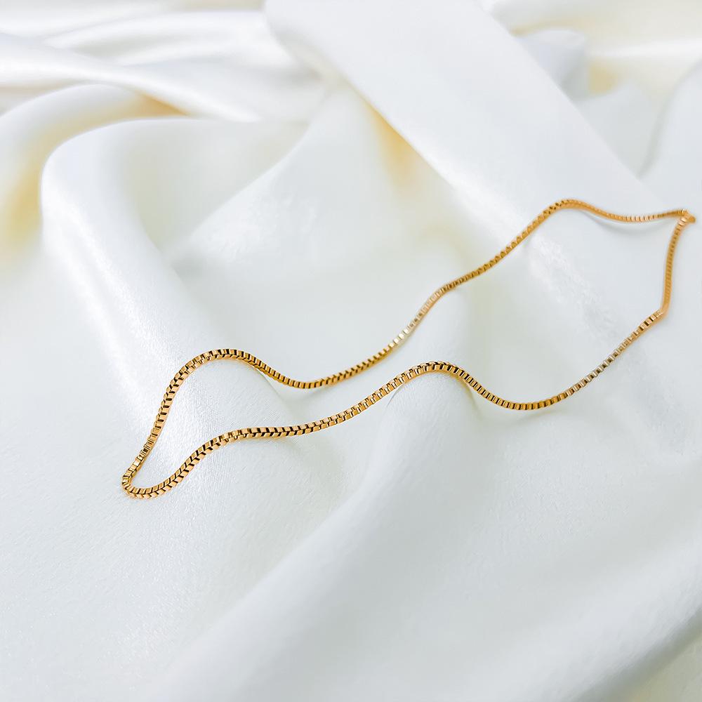 Stainless Steel Box Necklace - Japanese & Korean Design with DIY Accessories