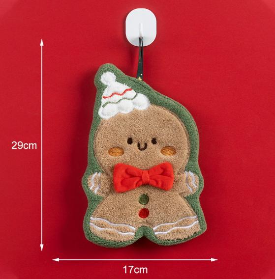 Christmas Bathroom Kitchen Handkerchief, Dry Handkerchief