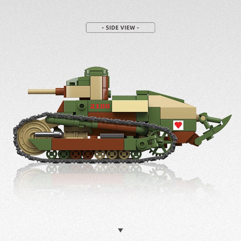 Seconda Guerra Mondiale Militare Tedesco Unione Sovietica Carro Armato Mini Action Figures Set di Blocchi da Costruzione 4 Cannone d'Assalto Veicolo Corazzato Mattoncini dell'Esercito Giocattoli per Adulti