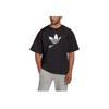 Adidas Originals Logo Print Crew Neck Casual T-Shirt Men Tops Black HG1438