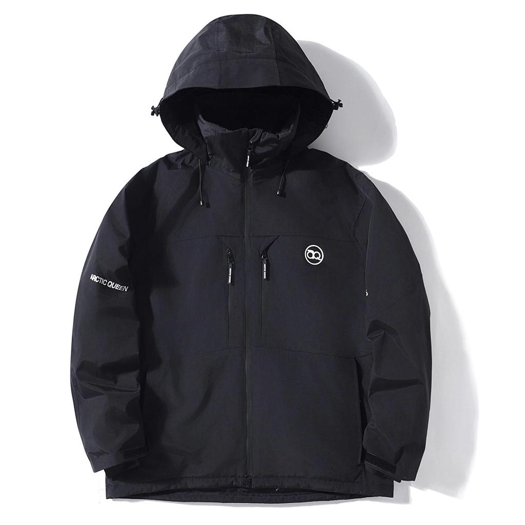 MORGEN SKY HX889 Winter Ski Snowboard Solid and Windproof for Outdoor and (M, Black) - Jacket, Jacket, Hooded, Fleece-Lined, Unisex, Color, Windproof,