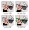 Women's Fashion Square Frame Photochromic Multifocal Reading Glasses for Distance and Near Vision