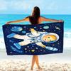 1pc, A Beautiful Illustration Featuring an Adorable Astronaut in a Spacesuit Surrounded by Stars and Planets Beach Towel