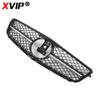 XVIP AMG Style Front Bumper Grille For Mercedes Benz C-Class W204 2008-2014 C180 C200 C350 S204 Glossy Black GTR Style Grille