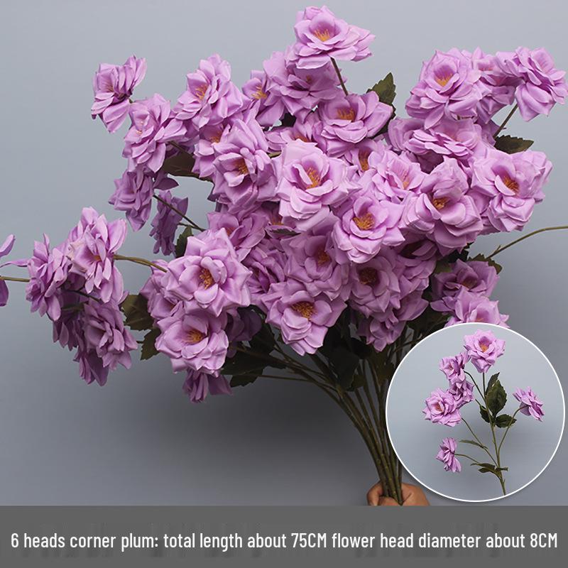 10-Piece Purple Series Artificial Floral Set: Ground Row, Aisle, and Burgundy Wedding Decoration Flowers