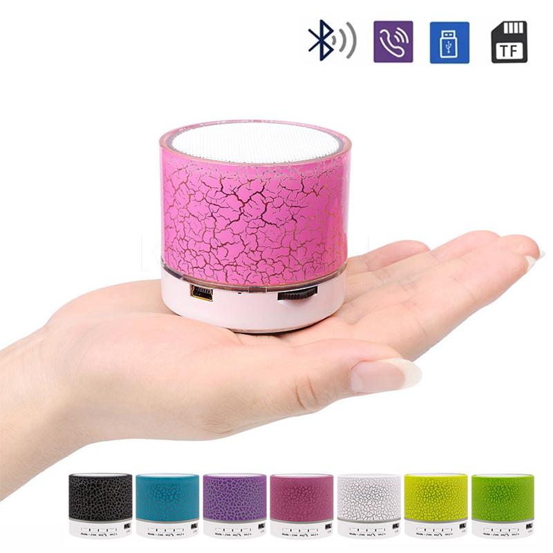 Mini Uniwersalny Przenośny Głośnik Bluetooth Bezprzewodowa Pudełko Dźwiękowe Głośniki Kolorowe LED Obsługa Kart SD TF USB Stereo MP3 Subwoofer