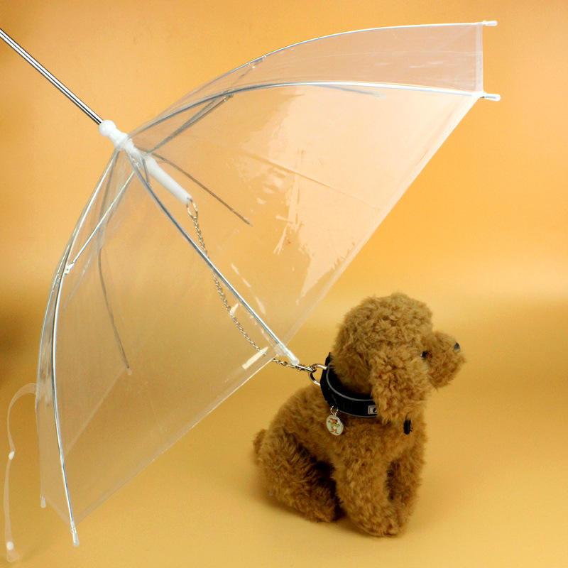 New Transparent Pet Umbrella Dog Puppy Suitable for Rainy&Snowy Days