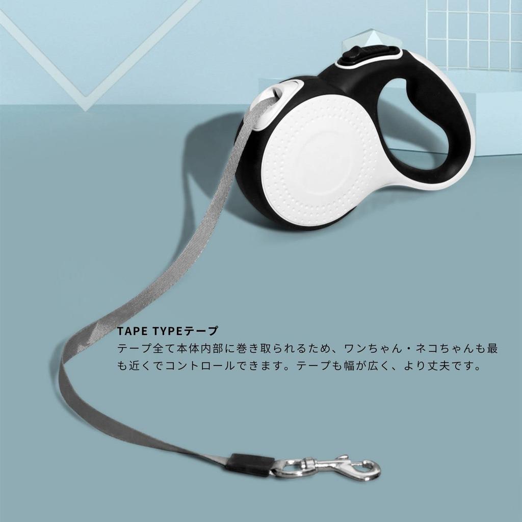 LIKOKLIN Dog Retractable Dog Automatic Winding Lead for Your Automatic Retractable Length 5m Suitable for Medium and Large Prevents Going Blue Lead,