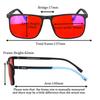 SHINU Red Lens Sleep Glasses Nighttime Blue Light Protection Glasses Red Light Melatonin Sleep Tr90 Square Frame 137mm Wide