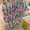 Natural Tourmaline Faceted Square Beads for DIY Handmade Bracelets