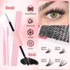 240 Clusters D Curved Hair False Eyelash Set 10-16Mmdiy Segmented Thick Natural Eyelashes