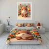Cute Hamster Toy Set Decor Soft Comfortable Duvet Cover Bedding Set Included 1*Duvet Cover & 2*Pillowcases, Gift