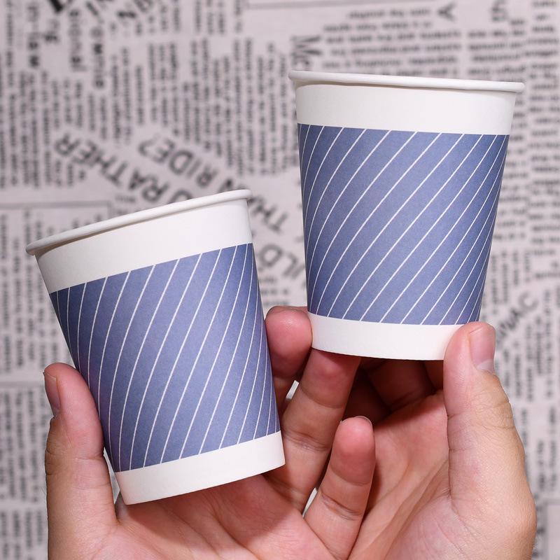 White Disposable Paper Cup - Thick, Solid Color for Home, Office, and Kindergarten Use