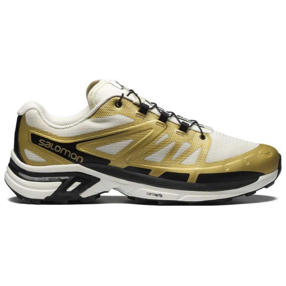 SALOMON XT-Wing 2 Comfortable Simple Non-Slip Wear-Resistant Low-Top Running Shoes Unisex Sneaker Gold Black L47598600