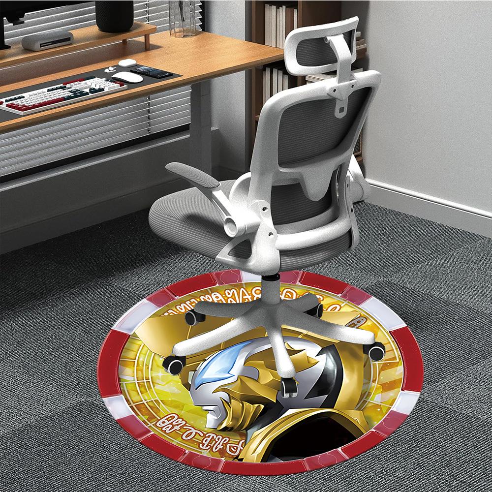 

1pc Ultraman Print Chair Carpet for Office, Indoor Non-Slip Polyester Fiber Carpet, Machine Washable, Durable Construction yy251205130 80cm by 80cm