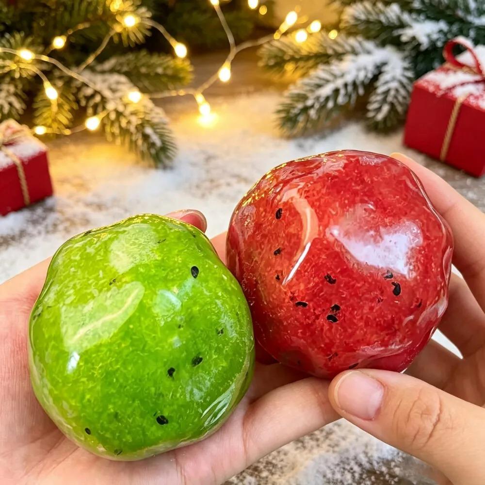HOT Sales Handmade Watermelon  Kiwi Fruit Slushy Soft Squishy Squeeze Toy Realistic Fruit Simulation Model Stress Relief Gifts