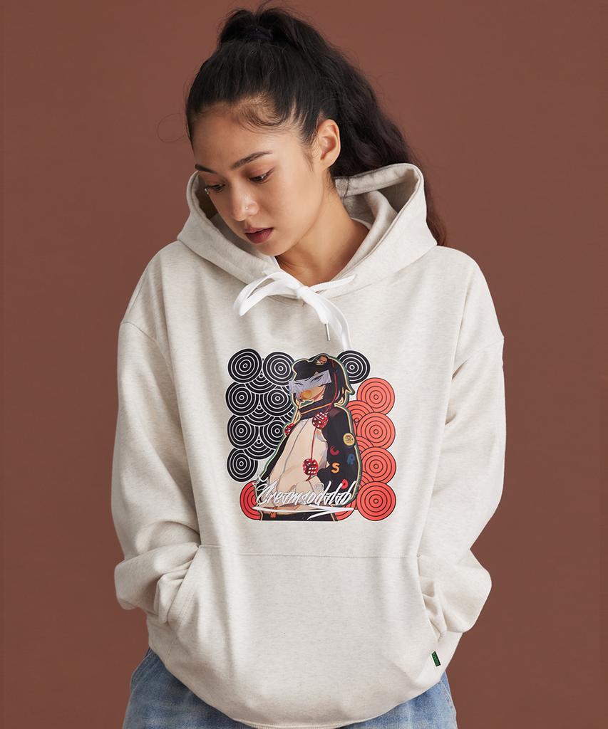 Dice Girl Hoodie Oatmeal