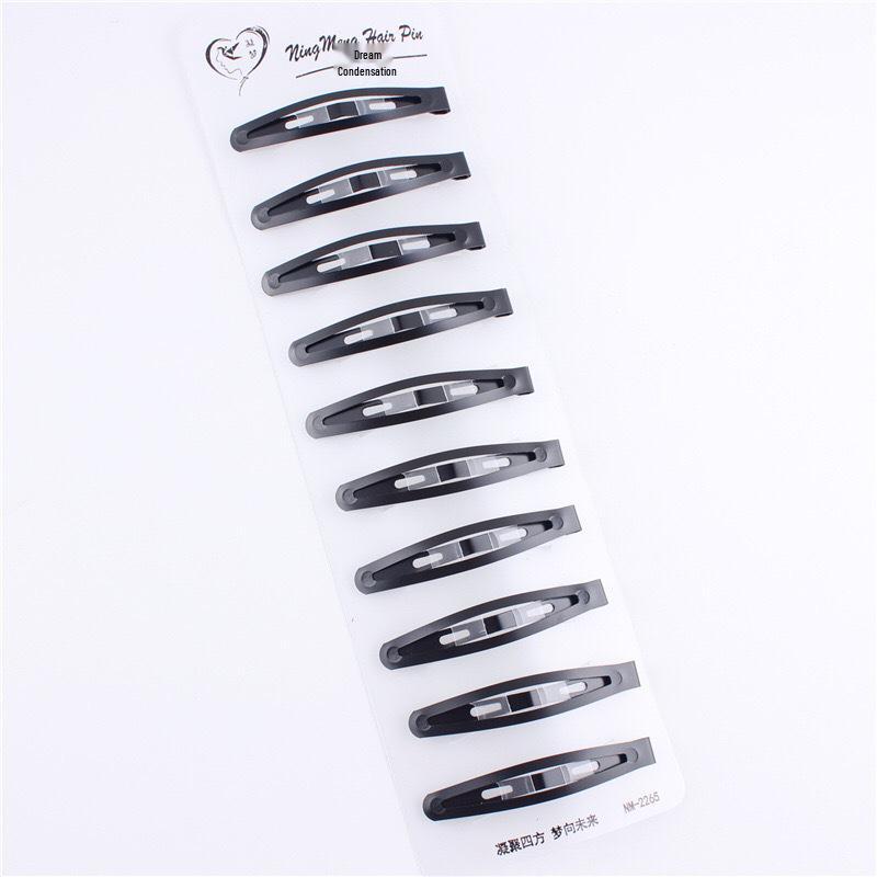 Korean Style Alloy Hair Clips - Women's Simple Black BB Clips, Hairpins & Small Hair Bun Accessories