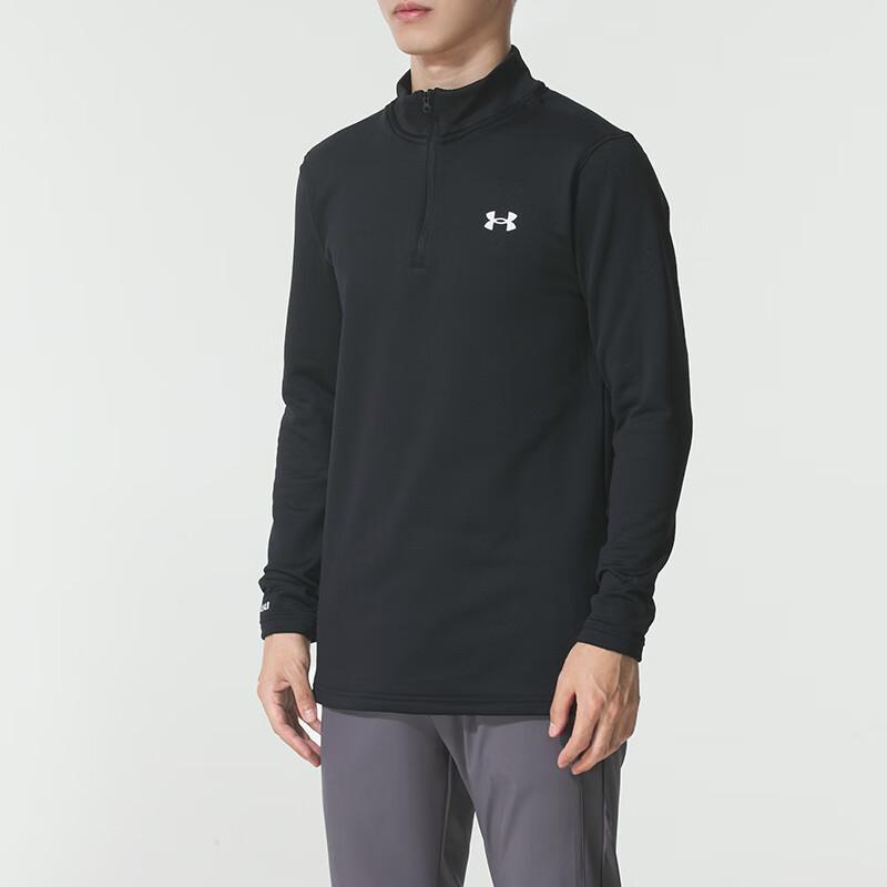 Under Armour Half-Zip Sports Fashion Breathable Casual Long Sleeve T-Shirt Men Tops 6005299-001