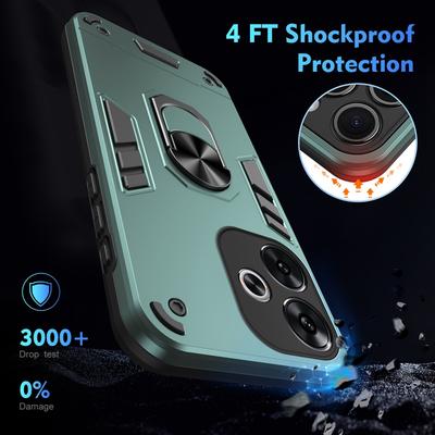 Pro Xiaomi Poco F6 5G Pouzdro Nárazuvzdorné Pancéřové Pouzdro Pro Poko Little F6 F 6 PocoF6 5G Auto Magnetický Držák Prsten Ochranný Kryt