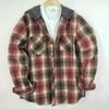 Herren Gestreift Kariert Lässig Locker Knopf Revers Langarm Kapuzen Strickjacke Hemd Jacke