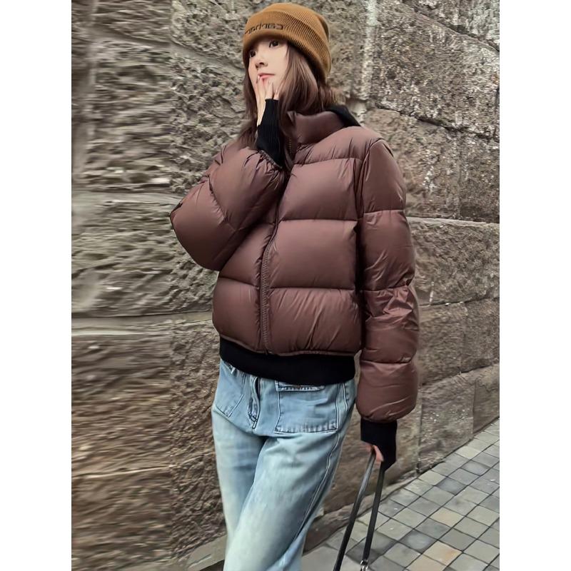 Down cotton-padded clothes for women's winter short cotton-padded clothes, new thickened bread clothes, small loose cotton-padded jackets.