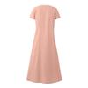 Women's Solid Color Round Neck Short Sleeve Loose Hem Dress