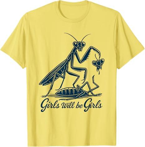 Funny Girls Praying Unisextis TShirt Girl Will Be Girls Praying Unisextis Saying Tee Novelty Gift Womens Fashion Feminism Y2k Tops