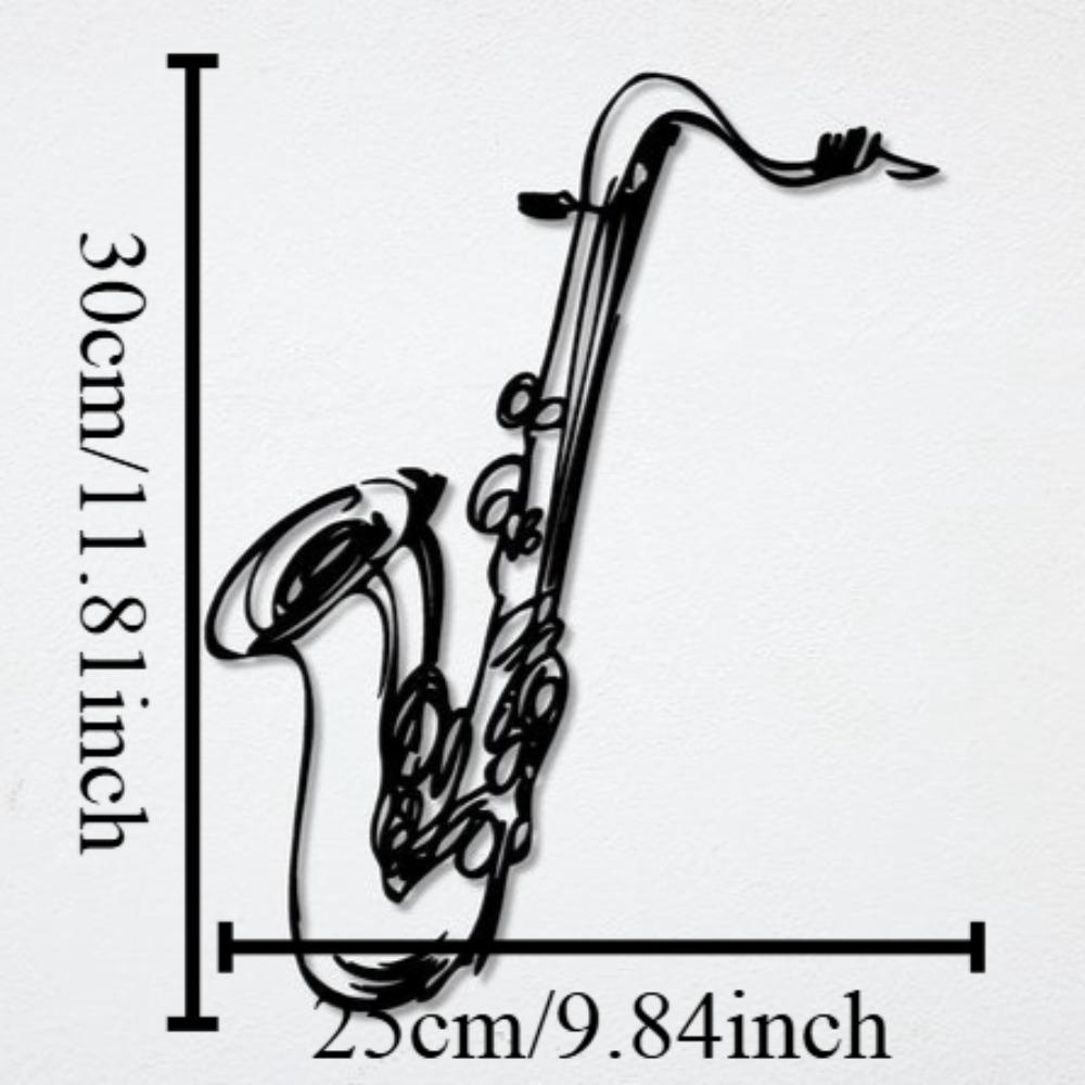 Jazz Saxophone Metal Wall Art, Music Decor for Home