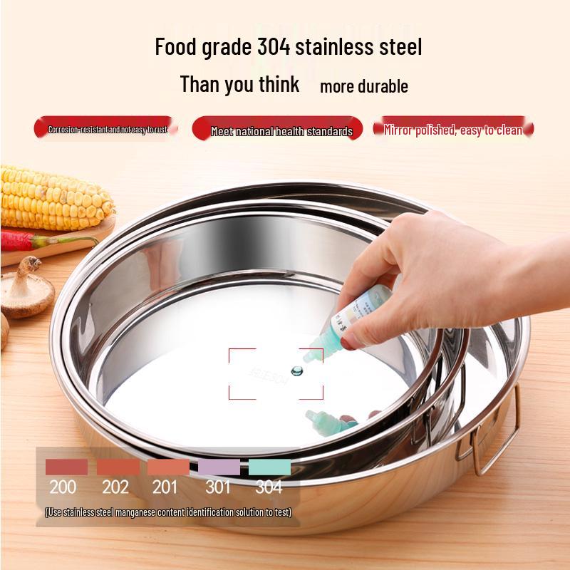 304 Stainless Steel 8-Inch Round Cake Mold for Baking Nian Gao and Fa Gao. Includes 6 and 4 Inch Molds.