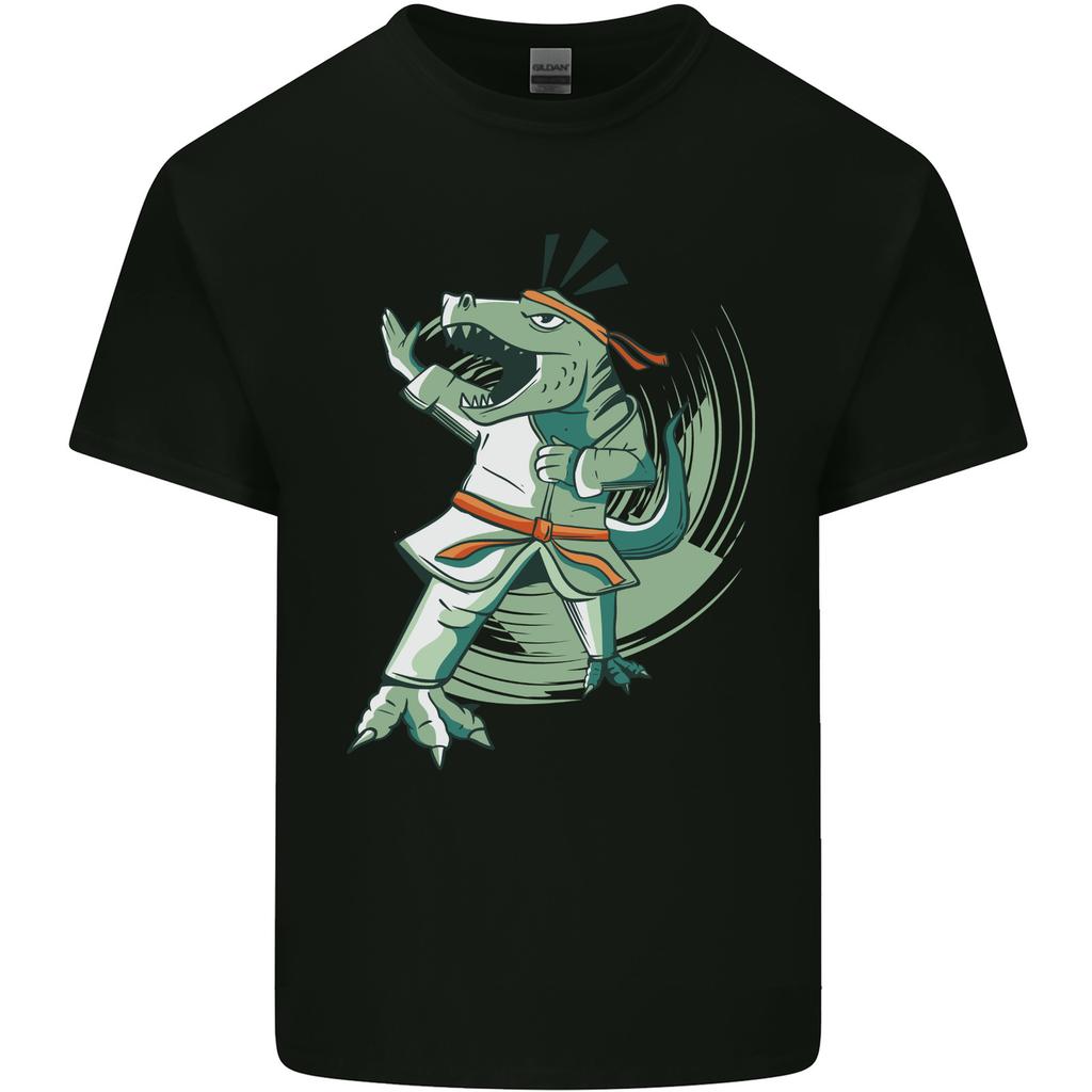Karate TRex Dinosaur Unisexs Light Cotton TShirt