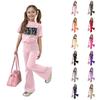Girls' Casual Short Sleeve Printed Outfit Set for Kids Trendy Daily Wear