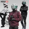 Men Motorcycle Armored Hoodie Multiple Pocket Motorcycle Softshell Jacket with Shoulder Elbow Pads Back Protector