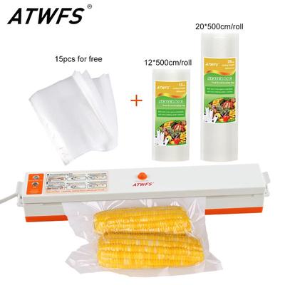 Vacuum Sealer Packer Sealing Machine with Vacuum Packaging Rolls 12*500cm+20*500cm for Food
