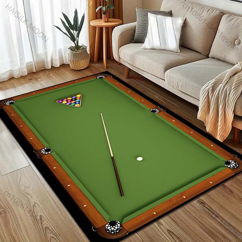 HD Snookered Billiard Balls Print Carpet for Living Room Bedroom Sofa Doormat Decor Sofa Table Area Rug Non-slip Floor Mat