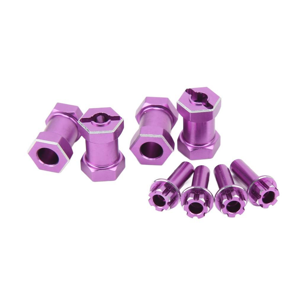 4Pcs/Set Metal Hex Drive Adapter Set 12mm Wheel Hex Hub Crawler Wheel Adapter For 1/10 RC Crawler