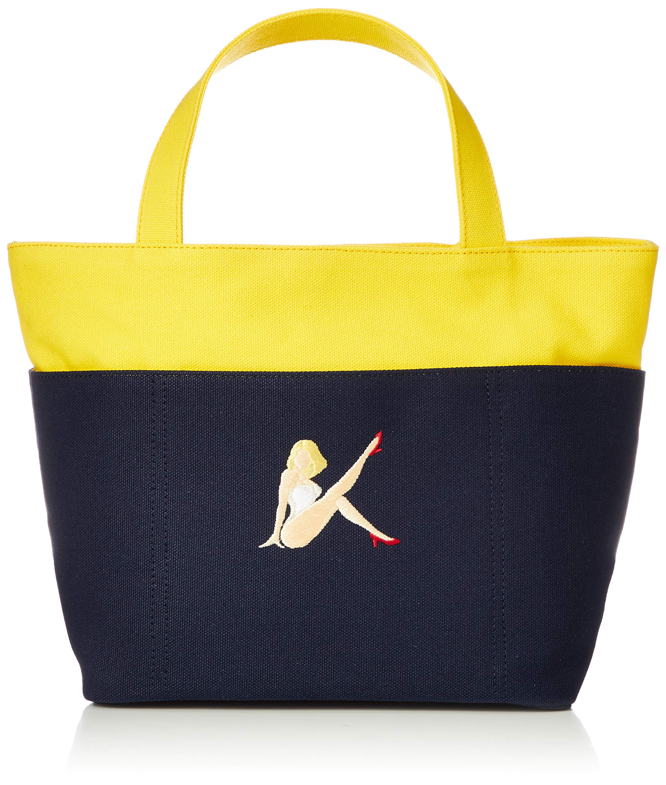 

Tote bag with plastic bottle storage pocket Dark 10401 [Kitamura] R-0680 blue/yellow [Navy]
