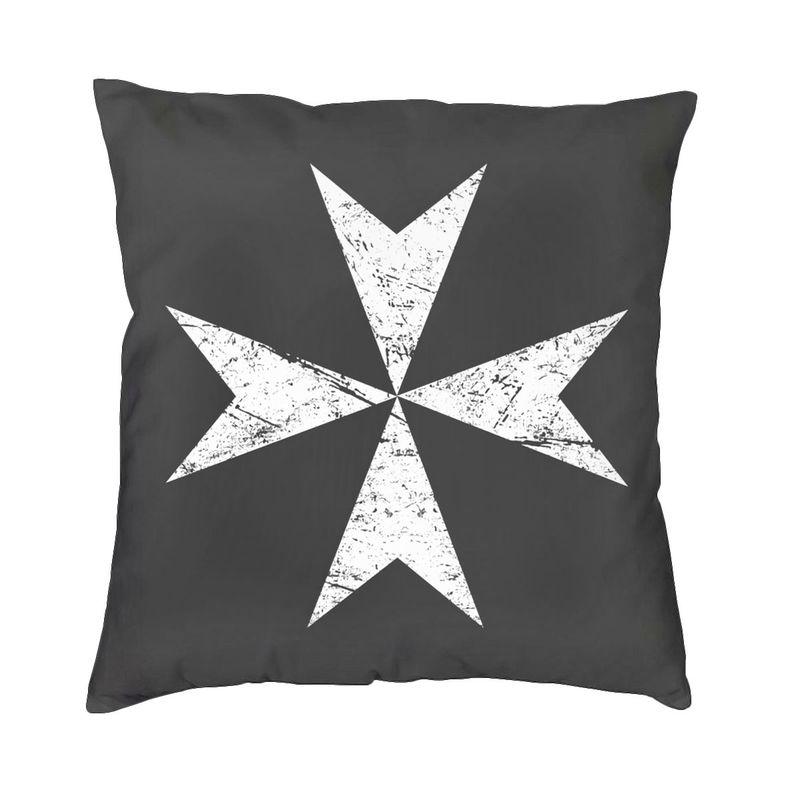 Shield Cross Medieval Warrior Sword Knights Templar Cushion Cover Home Decor Brave Rosary Crusader Warrior Throw Pillow Case