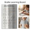 לוח אותיות ברייל מאלומיניום פנל אותיות ומספרים טקטילי מקצועי לילדים עיוורים למידה