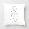 Abstract Women Cushion Cover Nordic Line Drawing Pillow Cover Yellow Girl Bedroom Chair Sofa Cushion Case Home Decor Pillowcase
